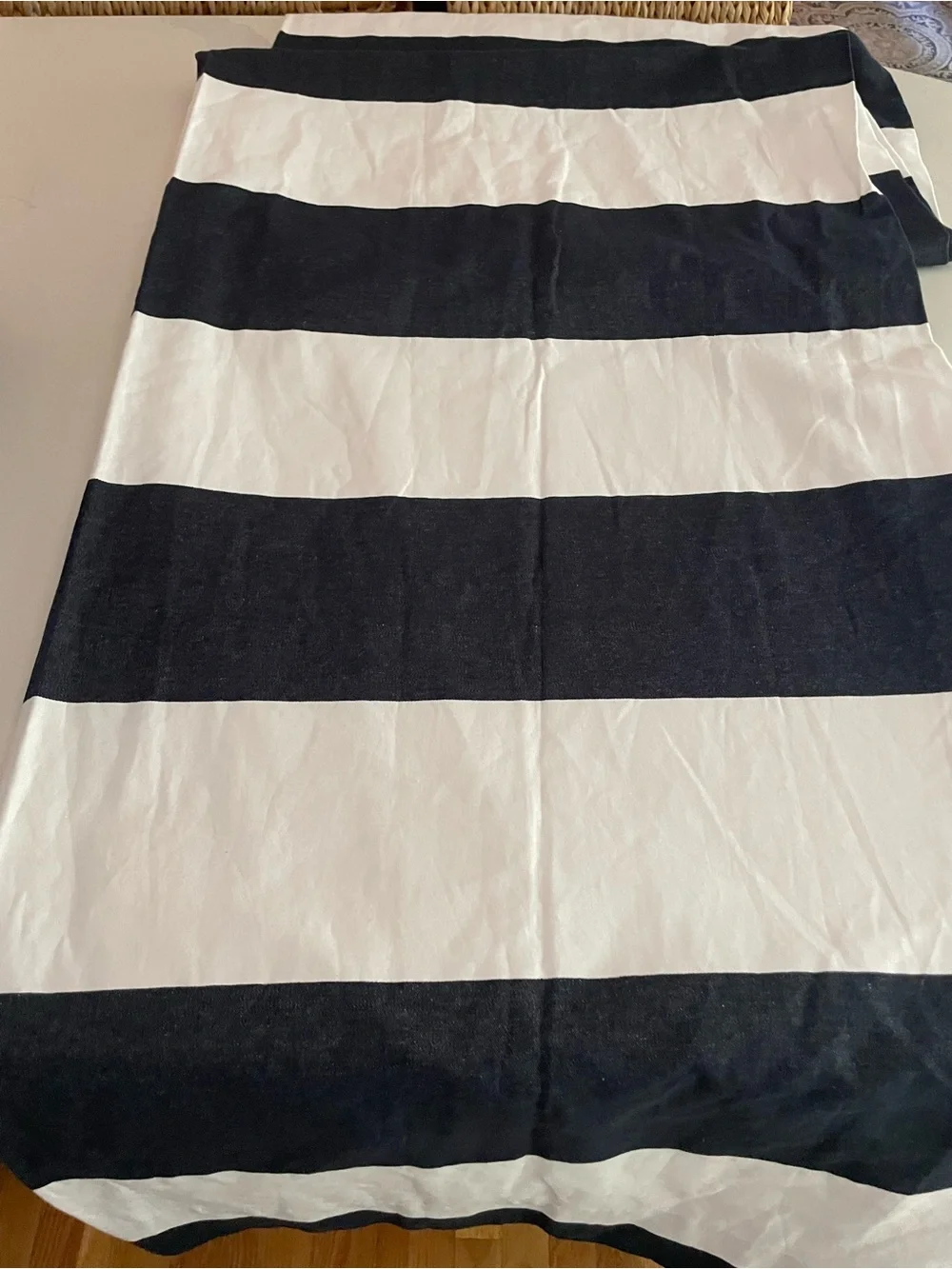 Pottery Barn Cabana/ Rugby Stripe Tab/ Rod Drapes 50x96 pair of 2